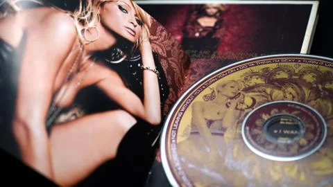 Covers of of the first cd of the american model, singer, actress, PARIS HILTO Stock Photos