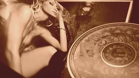 Covers of of the first cd of the american model, singer, actress, PARIS HILTO Stock Photos