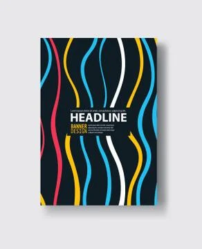 Covers with flat geometric pattern. Cool colorful backgrounds. Stock Illustration