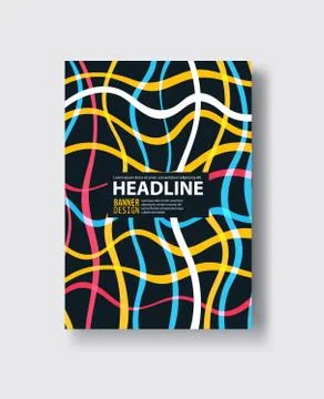 Covers with flat geometric pattern. Cool colorful backgrounds. Stockillustratie