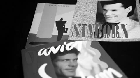Covers of three cd 80s by DAVID SANBORN. American saxophonist Stock Photos