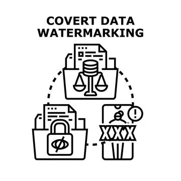 Covert data watermarking and digital information security Stock Illustration