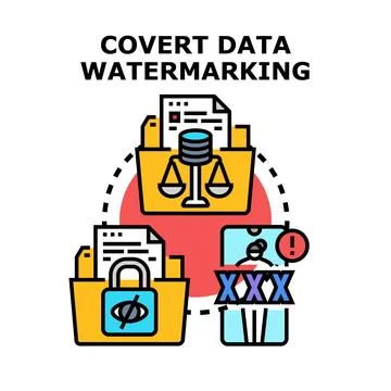 Covert data watermarking and digital information security イラスト素材