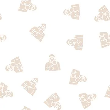 Covert operations glyph seamless pattern Stock Illustration