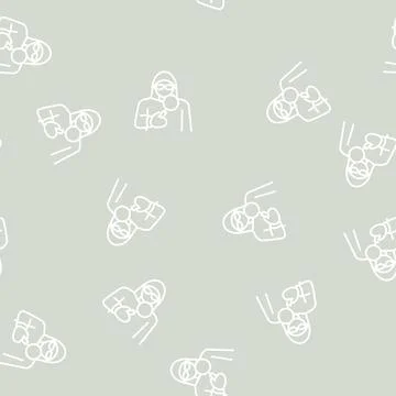 Covert operations line seamless pattern Stock Illustration