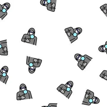 Covert operations vector seamless pattern Stock Illustration