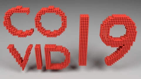 COVID 19 - 3D Text Stock Footage 128182330