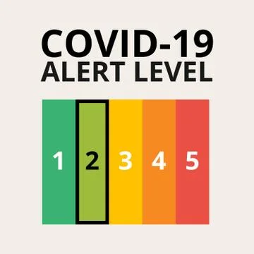 COVID-19 Alert Level 2 Stock Illustration