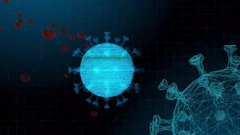 Covid-19 animation motion graphics interface lab Stock-Footage 127341620