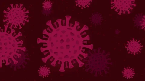 COVID-19 Animation Red Background Stock Footage 128183593