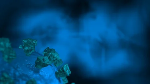 COVID-19 - Blue Cyan - LOOP Stock Footage 127598517