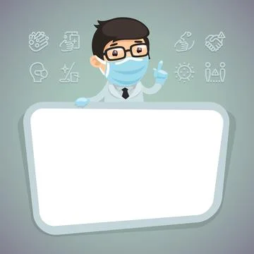 Covid-19 Copy Space Poster Template Stock Illustration