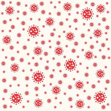 Covid 19 Corona Virus Pattern Background Stock Illustration