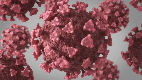 Covid-19 Coronavirus Attacks, Virus Flies on a Camera and Freeze in Slow Motion Stock Footage 128205664