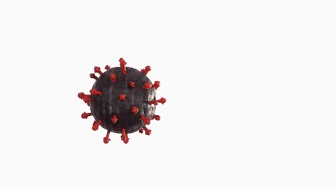 COVID-19 coronavirus cell model rotating Video stock 129059830