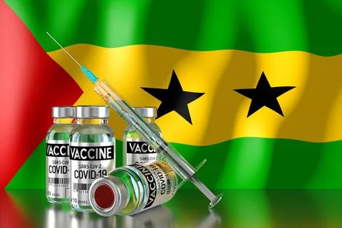 Covid-19, coronavirus vaccination programme in Sao Tome and Principe Stock-Illustration