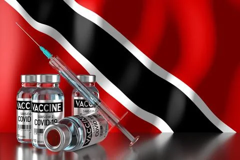 Covid-19, coronavirus vaccination programme in Trinidad and Tobago Stock Illustration