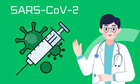 COVID-19 detailed flat vector illustration. Stock Illustration