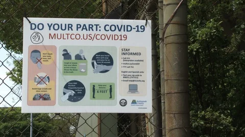 COVID-19 Do Your Part Message Board Video stock 129850832