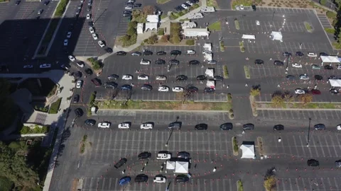 Covid-19 Drive Through Testing Station Woodland Hills Los Angeles Stock-Footage 335291678