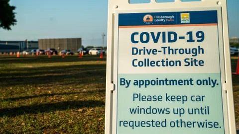 COVID-19 Drive Through Testing Location Stock Photos
