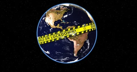 Covid-19 - Earth Lockdown -  4K Stock Footage 128395758