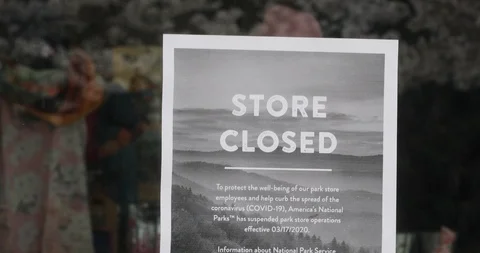COVID-19 forces stores to close in Washington, D.C. Stock Footage 127057941