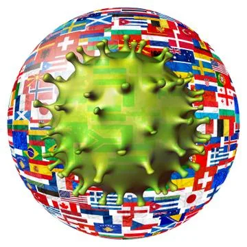 COVID 19 global outbreak Stock Illustration