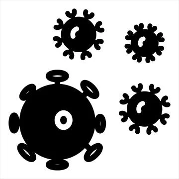 Covid 19 glyph icon vector illustration isolated on white background Stock Illustration