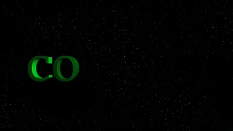 COVID-19 green type with particles Видео 126838484