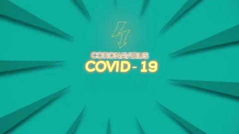 Covid 19 High Quality Lightning Text Animation 動画素材 155092391