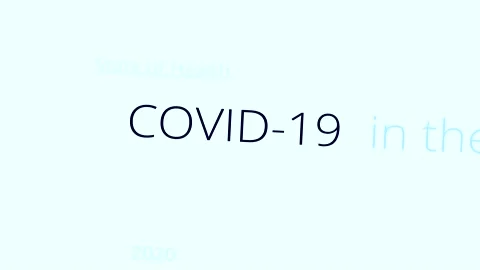 COVID-19. Highlighted word in the different text Stock Footage 141959261