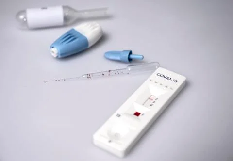 Covid-19 IgM IgG testing kit Stock Photos