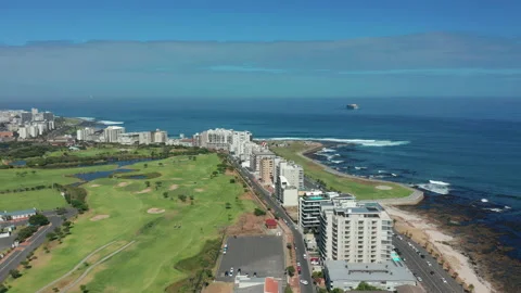 Covid-19 Lockdown Empty Street Aerial in Cape Town South Africa. Stock Footage 148902469