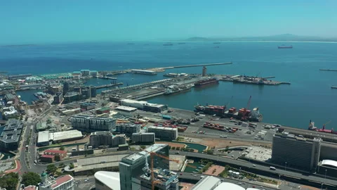Covid-19 Lockdown Empty Street Aerial in Cape Town South Africa. Видео 149993265