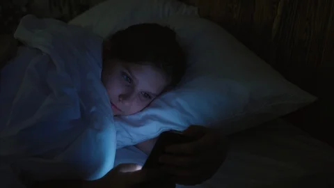 Covid-19 lockdown home isolation girl social media Stock Footage 129293998