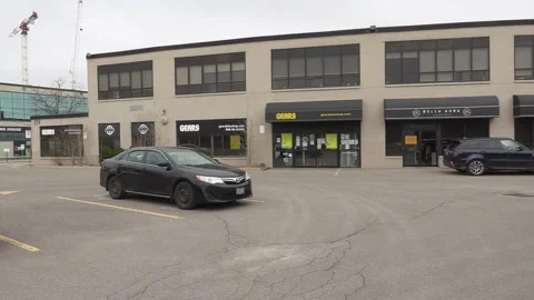 COVID 19 lockdown permanently closed  bicycle shop retail store in Toronto Stock Footage 151187653