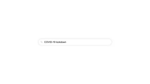 COVID-19 lockdown typed internet search Stock Footage 138751565