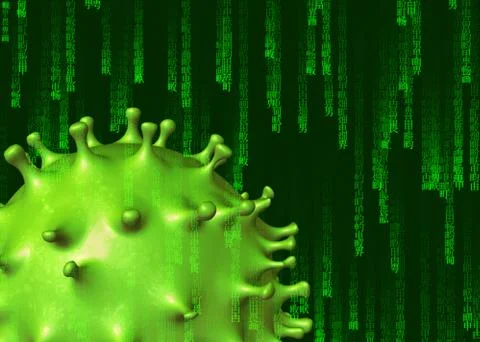 COVID-19 Matrix background Stock Illustration