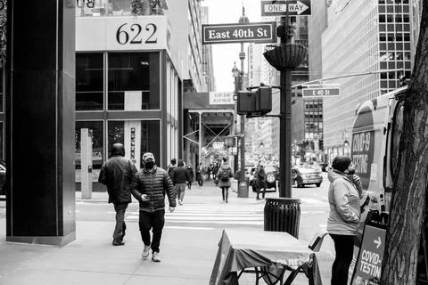 COVID-19 MOBILE TESTING UNITS IN NEW YORK CITY, USA Stock Photos