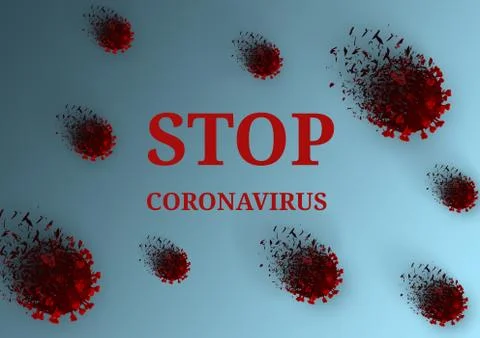 Covid-19 molecules break down Stock Illustration