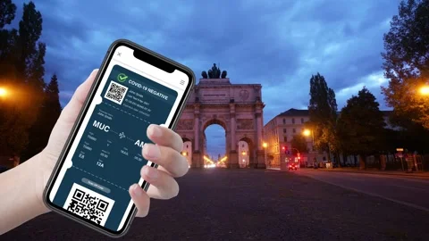 COVID-19 Negative Test Result Displayed on Smartphone Stock Footage 314273381