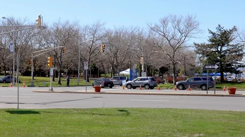 Covid-19 NJ Testing Site Stock Footage 127222901