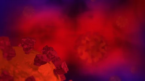 COVID-19 - Orange Magenta - LOOP Stock Footage 127597791