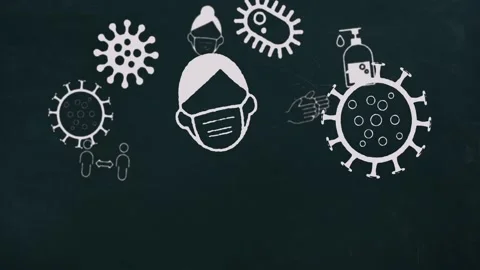 Covid-19 Overlay Loops After Effects stock