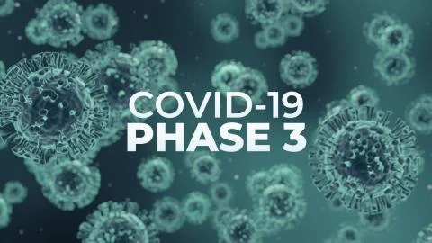 Covid-19 Phase 3 rules and regulations lockdown easing message Stock-Illustration