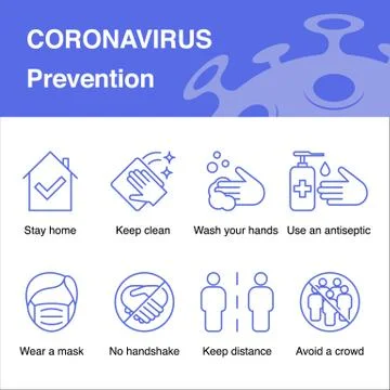 COVID-19 Prevention Stock Illustration