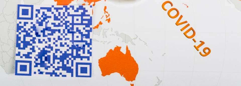 Covid 19 QR code Foto stock
