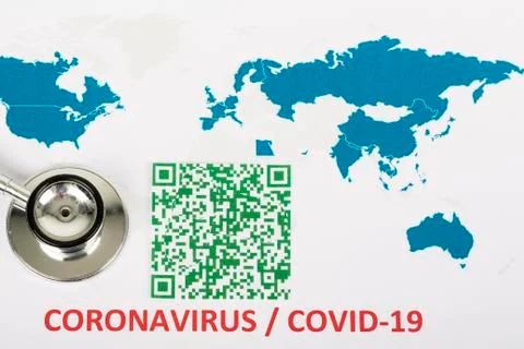 Covid 19 QR code Foto stock