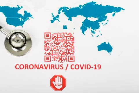 Covid 19 QR code Stock Photos